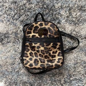 bebe | Leopard print mini bookbag